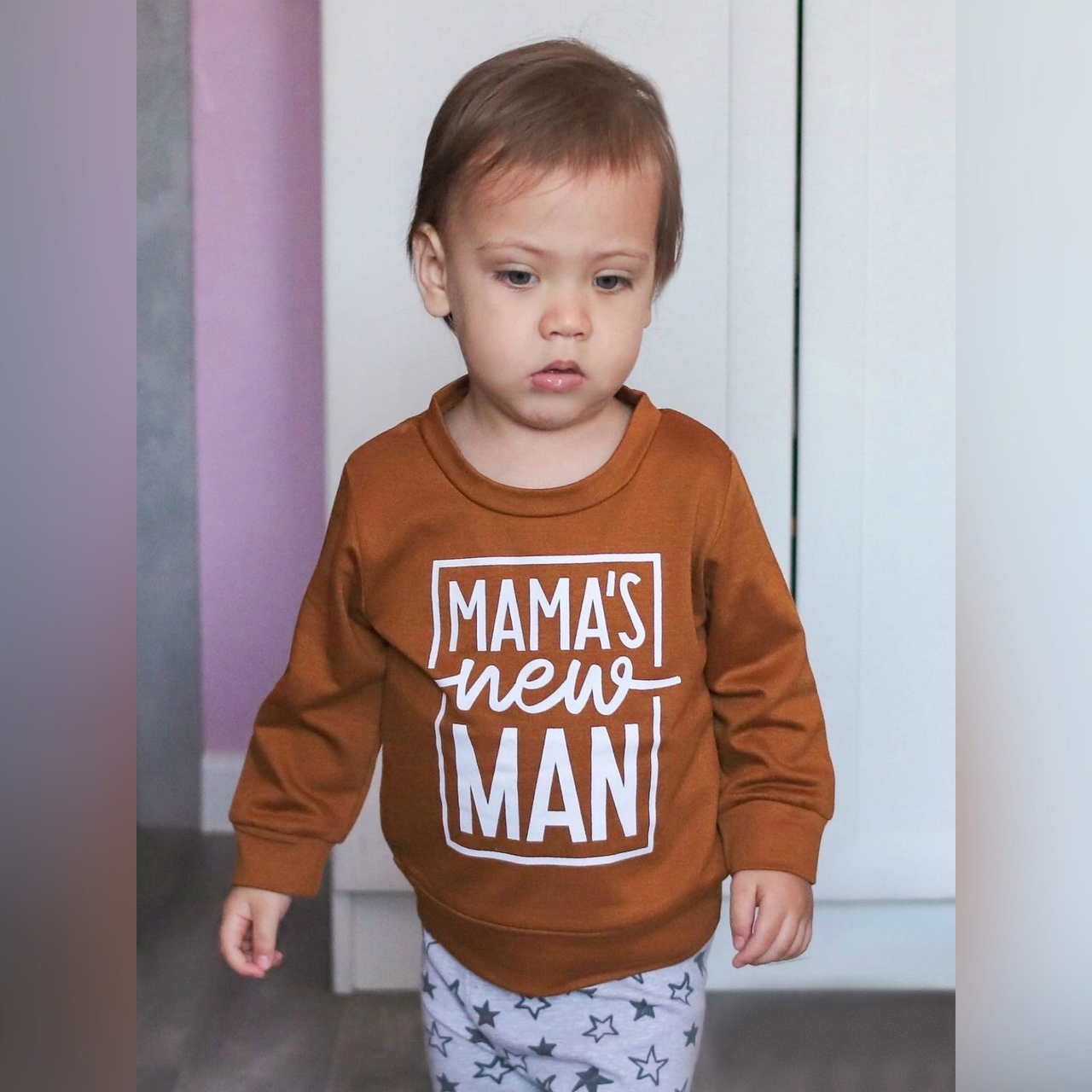 Свитшот Mama's new man из ma&baby Official Store,