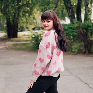 Тёплый свитер с сердечками #WARMSWAY